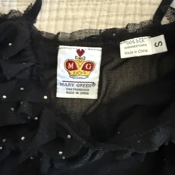 Baby Doll Ruffle Silk and Jewel Camisol - Picture 2 of 4